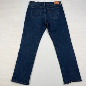 Levis 314 Shaping Straight Jeans Womens 33x30 Dark Wash Blue Denim 19631-0133